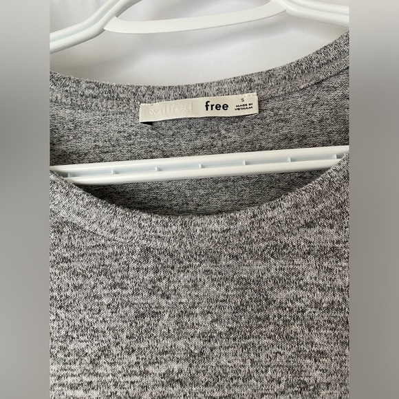 Aritzia Wilfred Free Arizona Heathered grey Jersey long sleeve top NWOT SIZE S - Picture 7 of 9